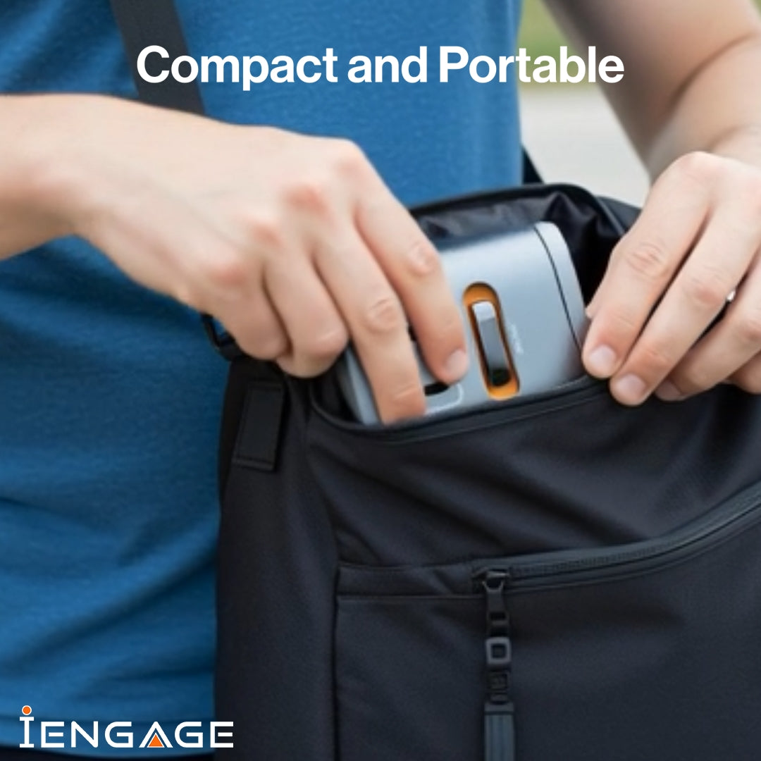 iEngage 6-In-1 Desktop Wireless Charger W/ Usb Ports And Retractalbecable(80W)