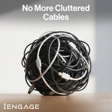 iEngage 4-In-1 Retractable Fast Charging Cable Pd240W(Usb/Usb-C-Usb-C/Lightning)