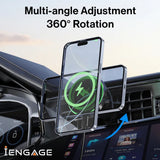 iEngage Qi2 Wireless Charger With Cooler And Air Vent Holder