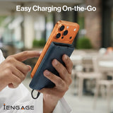 iEngage 5000mAh Powerbank Wallet With Magsafe (Blue)