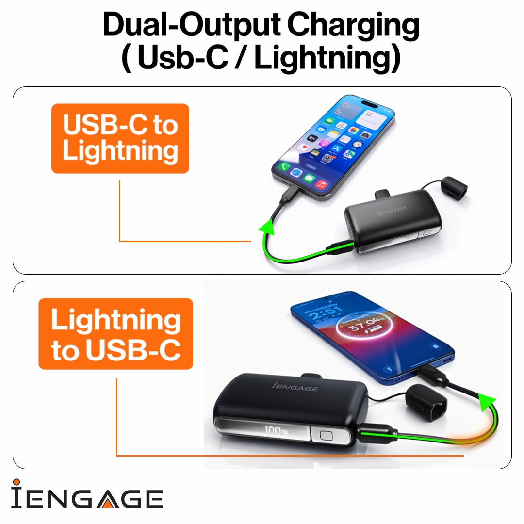 iEngage 10000mAh Powerbank Compact 22.5W USB-C Fast Charging