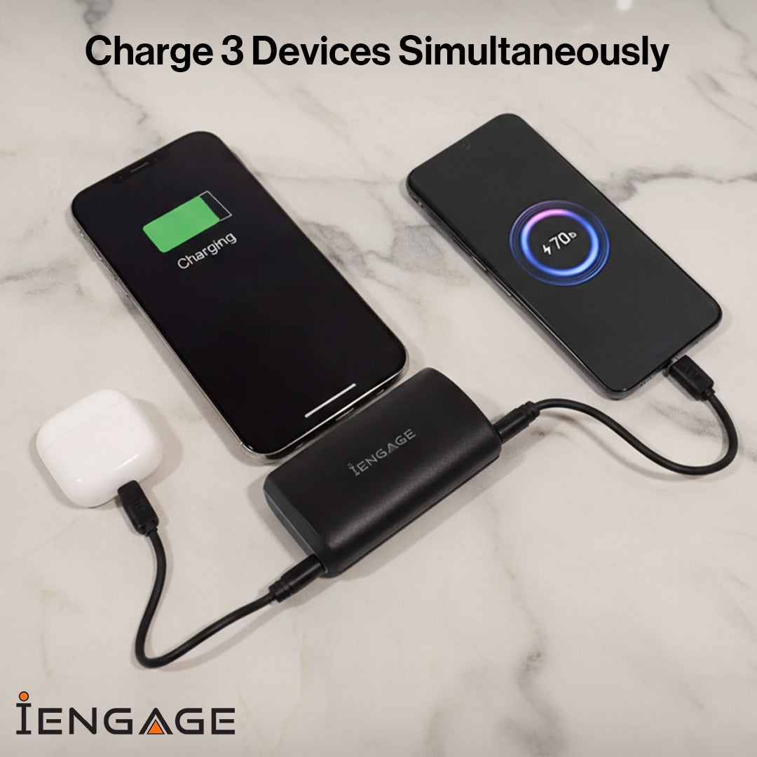 iEngage 10000mAh Powerbank Compact 22.5W USB-C Fast Charging