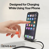 iEngage T-Angled 240W 2-In-1 USB-C Cable With Phone Stand Bracket ( 1.5 meter )