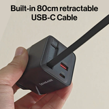 iEngage Dual Port C+A 65W Gan Power Adapter W/Usb-C Cable