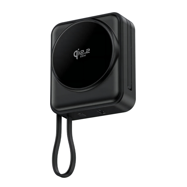 iEngage 10000mAh Semi Solid Battery Qi2.2 Magsafe Powerbank with Built-In Cables