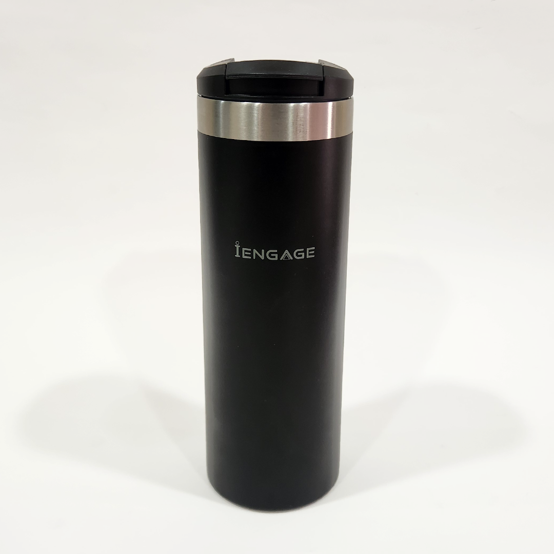 iEngage Insulated Stainless Steel Bottle Black (16Oz)(500Ml)