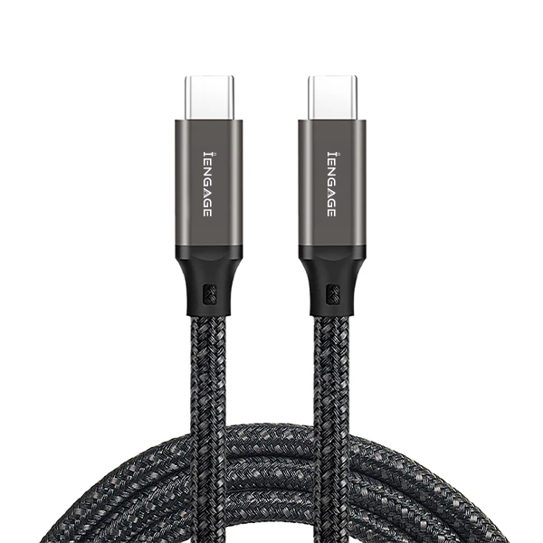 iEngage Pd Threaded 240W Usb-C To Usb-C Cable(40Gbps/8K) E-Mark (2Meter)