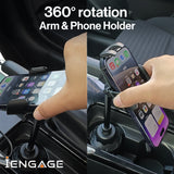 iEngage Smart Car Cup Phone Holder With Wireless Charging(15W)