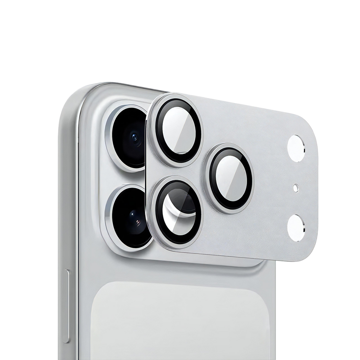 iEngage iPhone 17 Pro Titanium Alloy Frame Camera Lens (Silver)