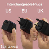 iEngage Dual Port C+A 65W Gan Power Adapter With Usb-C Cable