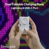 iEngage 5000mAh Powerbank Dual Port 20W Fast Charging Lightning & USB-C With Watch Charging (White)