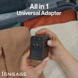 iEngage 100W Universal Travel Adapter Dual USB-C & A Ports / USB - C
