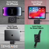 iEngage 10000mAh Powerbank Compact 15W Wireless Charging 45W Fast Charging With LED Display