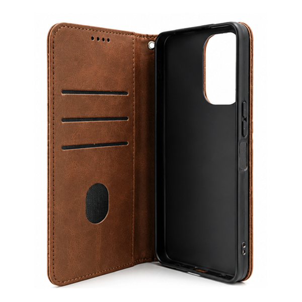 iEngage Vivo Y11 Book Case(Dark Brown)