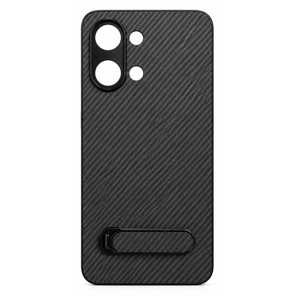 iEngage Vivo Y21 Back Case With Kickstand (Black)