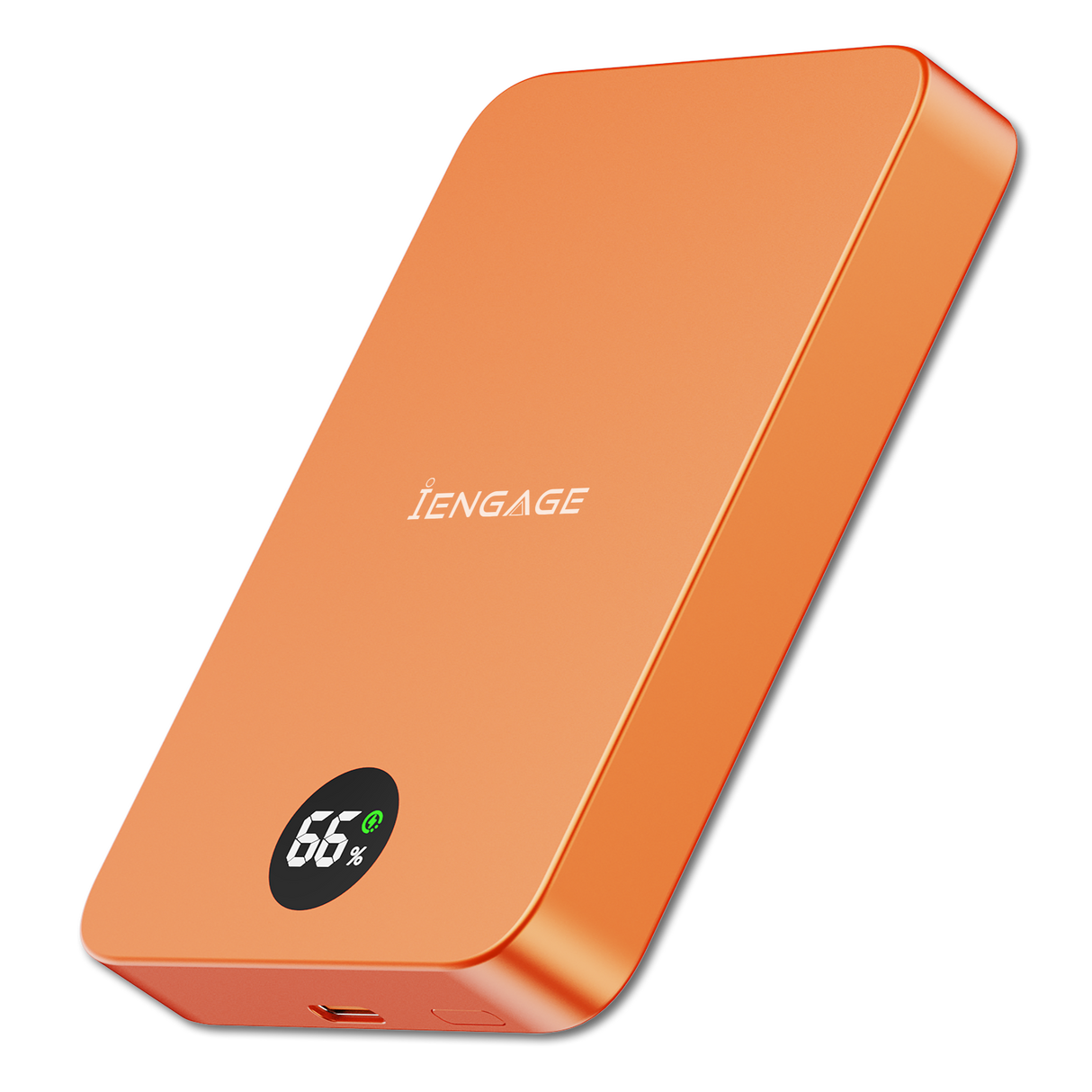 iEngage 10000mAh Semi Solid Battery Wireless Charging Powerbank (Orange)