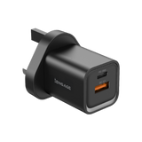 iEngage Dualport (USB-C +USB -A) 35W Power Adapter UK Plug - Black