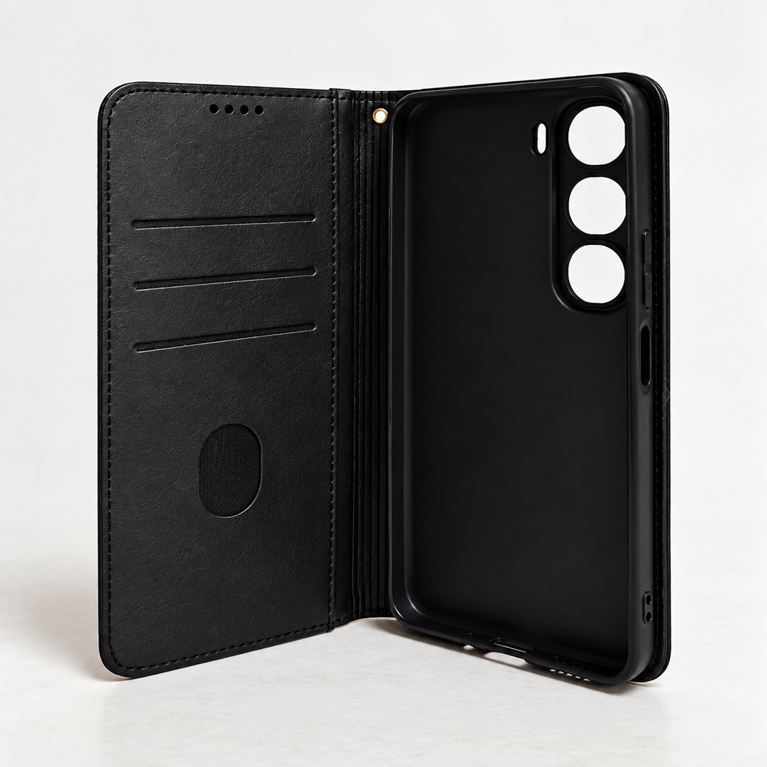 iEngage Vivo V70 Book Case(Black)